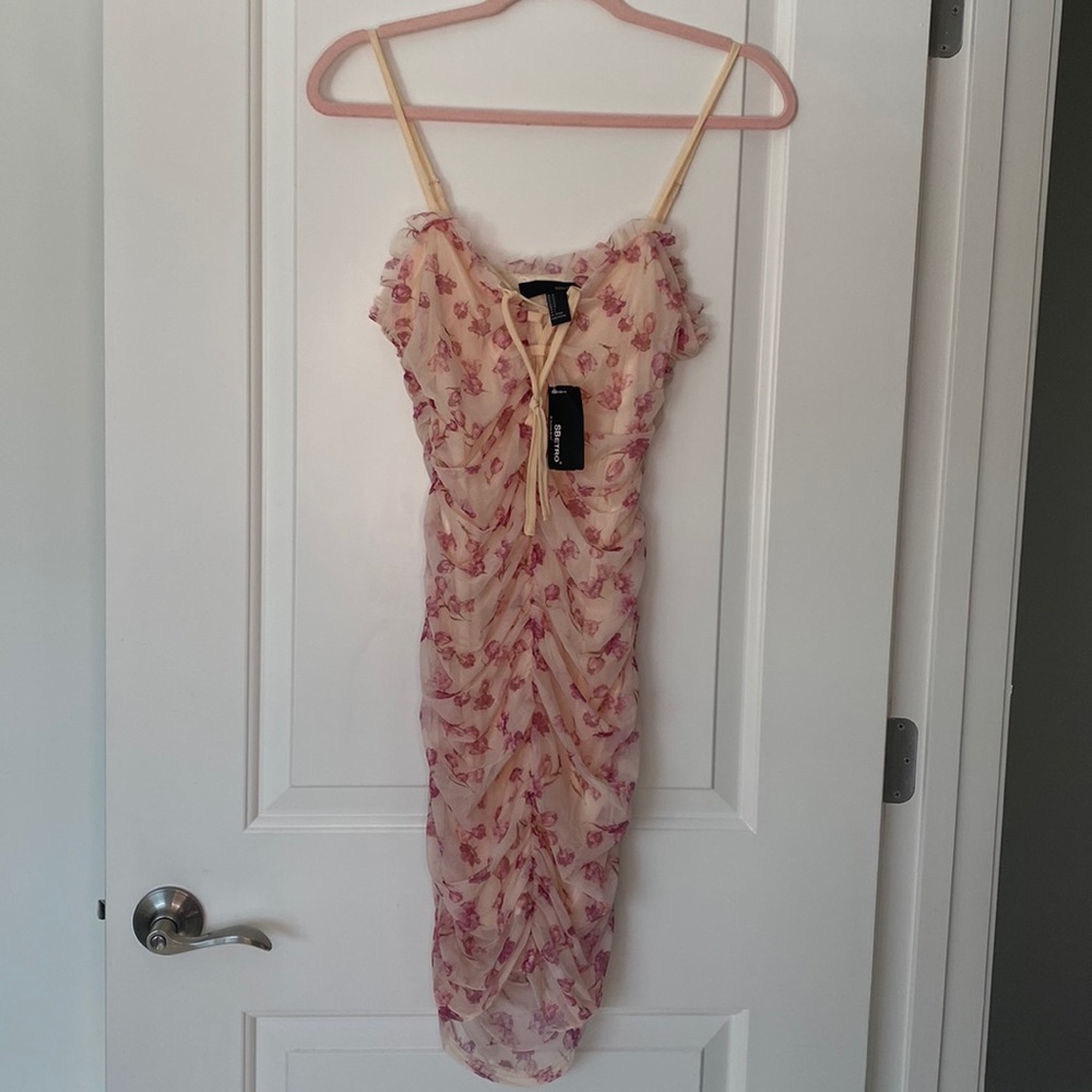 Cream Floral Dress